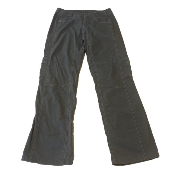 Kuhl Pants - Kuhl Gray White Stitching Multi Pockets Casual Outdoors Pants Sz 8 Regular Women
